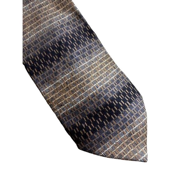 Vintage Arden Cravat Gold and Brown Silk Necktie - Picture 3 of 4